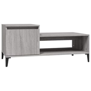 vidaXL Klubska mizica Siva sonoma 100x50x45 cm inženirski les