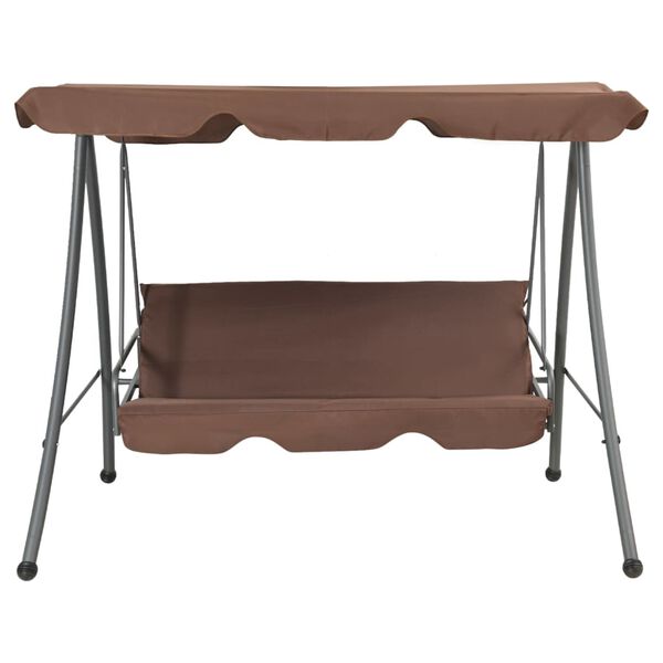 vidaXL Zunanja gugalnica s streho kavno rjava