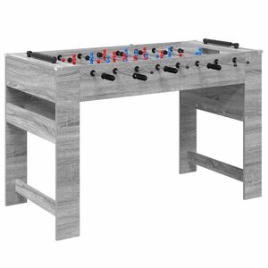 vidaXL Namizni nogomet Siva Sonoma 125 x 60,5 x 80 cm Inženirski les