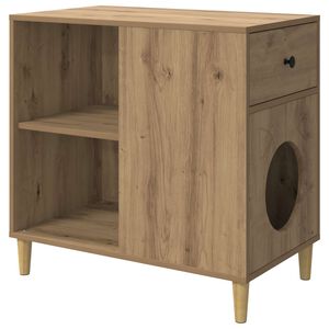 vidaXL Mačja hi&scaron;a Artisan hrast 72 x 42,5 x 70 cm Inženirski les