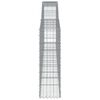 vidaXL Obokane gabion košare 2 kosa 400x30x100/120 cm pocinkano železo