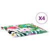 vidaXL Blazine za vrtne stole 4 kosi večbarvne 50x50x4 cm tkanina