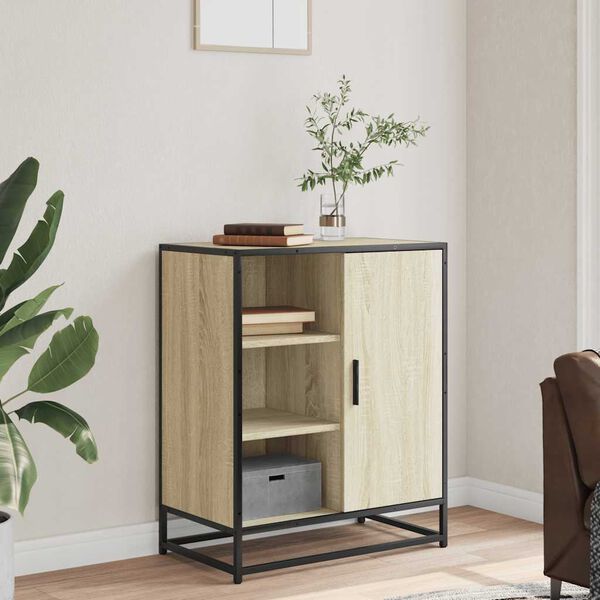 vidaXL Komoda sonoma hrast 62x35x76 cm inženirski les