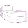 vidaXL Box spring postelja z vzmetnico LED bel 100x200 cm umetno usnje