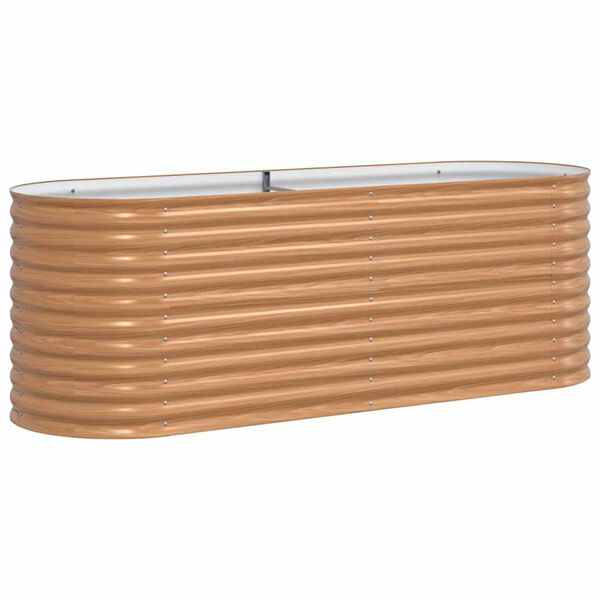 vidaXL Dvignjena gredica Rjava 240 x 80 x 81 cm Jeklo