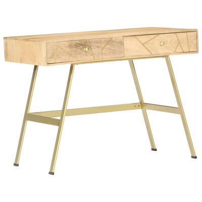 vidaXL Pisalna miza s predali 100x55x75 cm trden mangov les