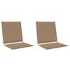 vidaXL Blazine za sedež in hrbet Poliester Taupe 47 x 45 x 2 cm