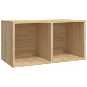 vidaXL &Scaron;katla za shranjevanje plo&scaron;č sonoma hrast 71x34x36 cm kons. les
