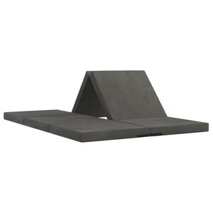 vidaXL Zložljiv kavč postelja 140 x 67 x 45 cm Temno siva