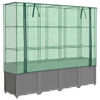 vidaXL Visoka greda s prevleko za rastlinjak videz ratana 160x40x153cm