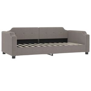 vidaXL Raztegljiva postelja taupe 100x200 cm blago