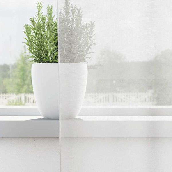 vidaXL Voile zavese z rod žepi 2 kosa bela