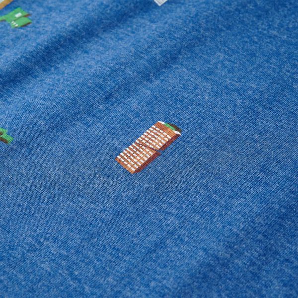 Otro&scaron;ka majica s kratkimi rokavi temno modra melange 140