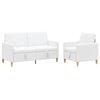 vidaXL Sofa set z shrambo 2 pcs Bela Poliester