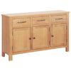 vidaXL Strani &scaron;al Rjava 112 x 33.5 x 70 cm Trda hrastovina