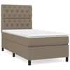 vidaXL Box spring postelja z vzmetnico taupe 80x200 cm blago