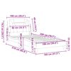 vidaXL Posteljni okvir brez vzmetnice Viana siv 100x200 cm umetno usnje