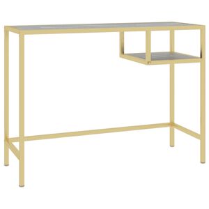 vidaXL Računalni&scaron;ka miza črn marmor 100x36x74 cm kaljeno steklo