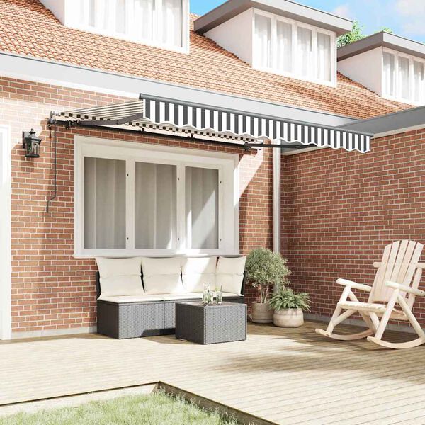 vidaXL Retraktilna tenda Antracit 350 x 200 cm blago