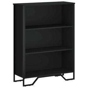 vidaXL Knjižna omara črna 80x31x106 cm inženirski les