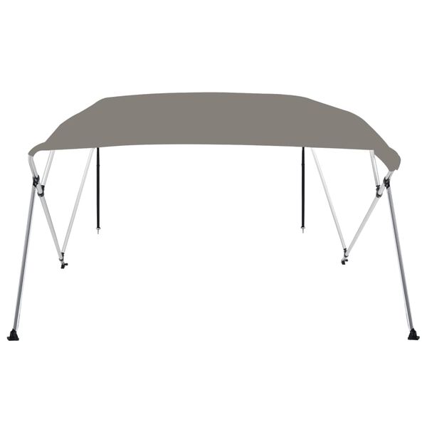 vidaXL Bimini tenda s 4 loki siva 243x210x137 cm