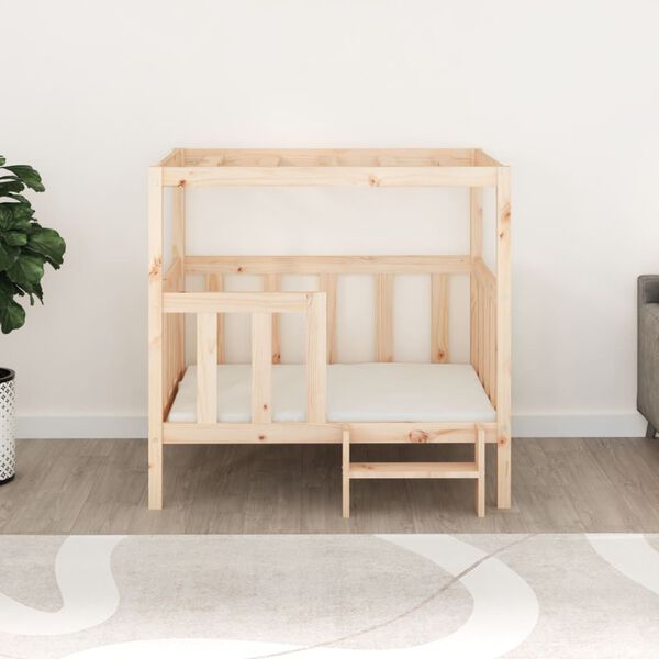 vidaXL Pasja postelja 105,5x83,5x100 cm trdna borovina