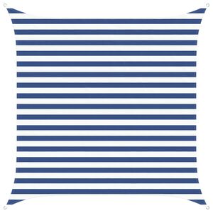 vidaXL Sončno platno Modra in bela 2,5 x 2,5 m 100% poliester Oxford