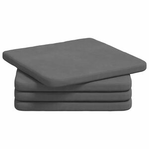 vidaXL Sedežne blazine 4 kos Mikrofiber tkanina Temno siva