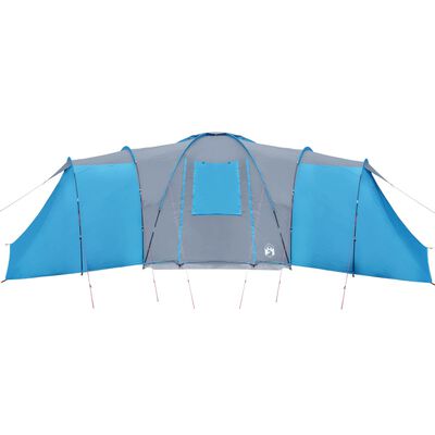 vidaXL Družinski šotor za 12 oseb moder vodoodporen