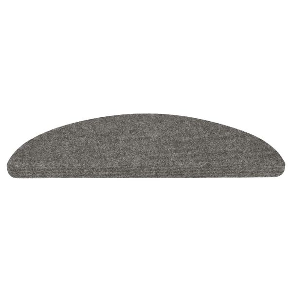 vidaXL Samolepilne preproge za stopnice 15 kosov 56x17x3 cm sive