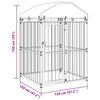 vidaXL Zunanji pasji boks s streho 120x120x150 cm