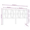 vidaXL Posteljno vzglavje belo 206x4x100 cm trdna borovina