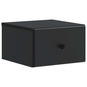 vidaXL Stenski nočni omarici Črna 34,5 x 33 x 20 cm Inženirski les