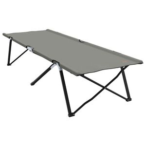 vidaXL Zložljiva kampirna postelja Siva 206 x 76 x 74 cm
