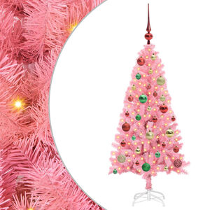 vidaXL Božično drevo Roza 120 cm PVC
