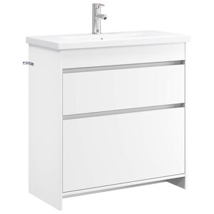 vidaXL Komplet pohi&scaron;tva za kopalnico Bela 81 x 40 x 84,5 cm