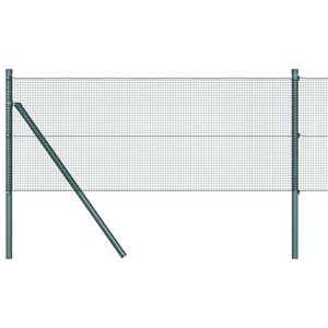 vidaXL Varjeno žično ograjo za pritrditev na tla 100 x 0,8 m Zelena