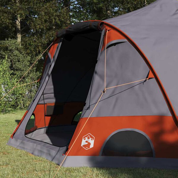 vidaXL &Scaron;otor z dome s streho Siva in oranžna 505 x 450 x 248 cm