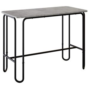 vidaXL Jedilna miza 100 x 50 x 75 cm Inženirski les Betonsko siva