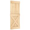 vidaXL Drsna vrata NARVIK Naravna in črna 80 x 210 cm (213,5 cm)