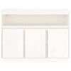 vidaXL Komoda bela 104,5x34x80 cm trdna borovina