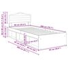 vidaXL Konstrukcija postelje z vzglavjem Sonoma hrast 90 x 200 cm
