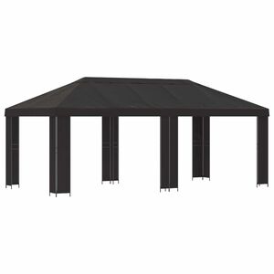 vidaXL Vrtna paviljon 6 x 3 m Antracit Poliester in jeklo 190