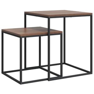 vidaXL Klubska mizica 2 kosa inženirski les in kovina