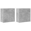 vidaXL Komoda 2 kosa betonsko siva 79x38x80 cm inženirski les