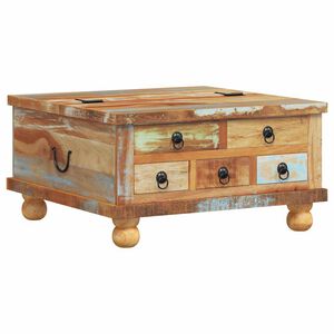 vidaXL Klubska mizica iz predelanega lesa 70x70x38 cm