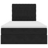 vidaXL Postelja z dodatnim prostorom za shranjevanje in vzmetnico Črna