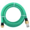 vidaXL Sesalna cev z medeninastimi priključki zelena 1,1" 25 m PVC