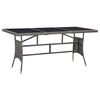 vidaXL Vrtna miza siva 170x80x74 cm poli ratan