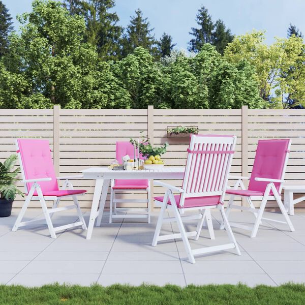 vidaXL Blazine za stole 4 kosi roza blago